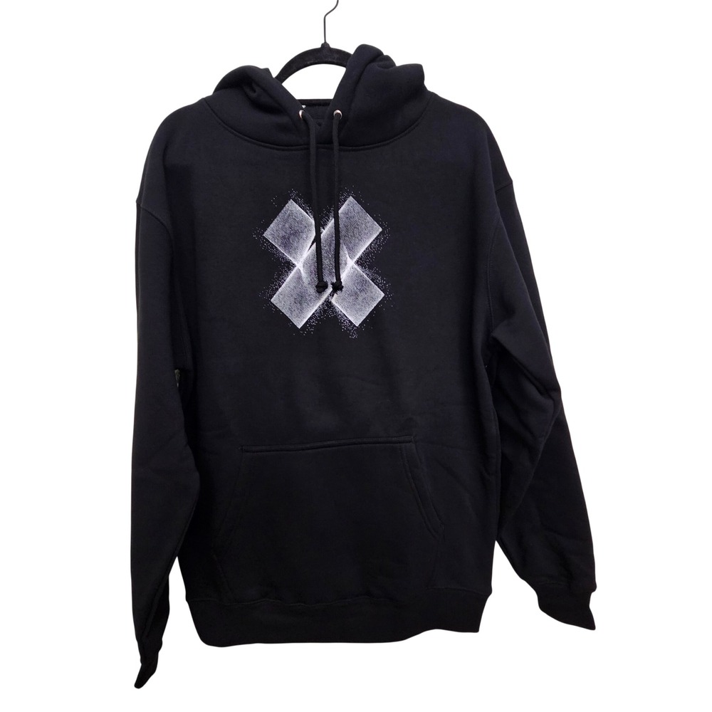 XPLR Hoodie Men M Black Graphic Heart Print Streetwear Sam and Colby Merch